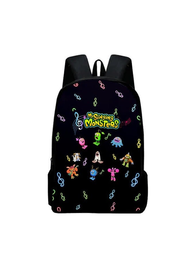 3D new product my singing monsters monster concert print children's two-piece backpack pen bag,8- Schoolbag - Image 1