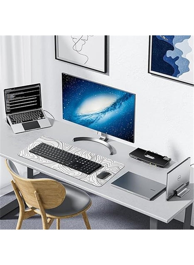 لوحة ماوس كمبيوتر محمول للألعاب، لوحة ماوس للألعاب، وسادات مكتب كبيرة، لوحة مفاتيح غير قابلة للانزلاق، 800 * 300 * 3 مم، حصيرة طاولة مطاطية سميكة، تصميم حواف لوحة الماوس للفأرة ولوحة المفاتيح، والمنزل والمكتب. - Image 2