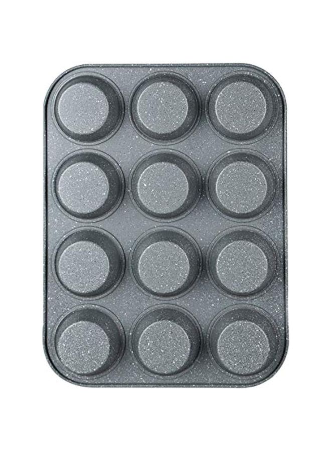 سالتر قالب كعك المافن مطلي بالرخام أسود 35x27x3سم - Image 5