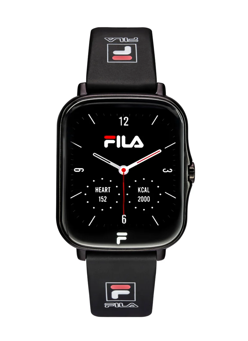 فيلا Fila Unisex Smart watch With Black Silicone Strap, SW/24B, size 45mm