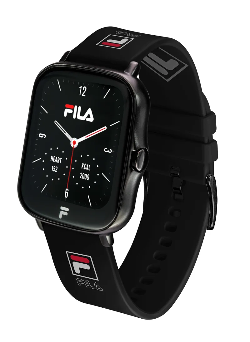 فيلا Fila Unisex Smart watch With Black Silicone Strap, SW/24B, size 45mm