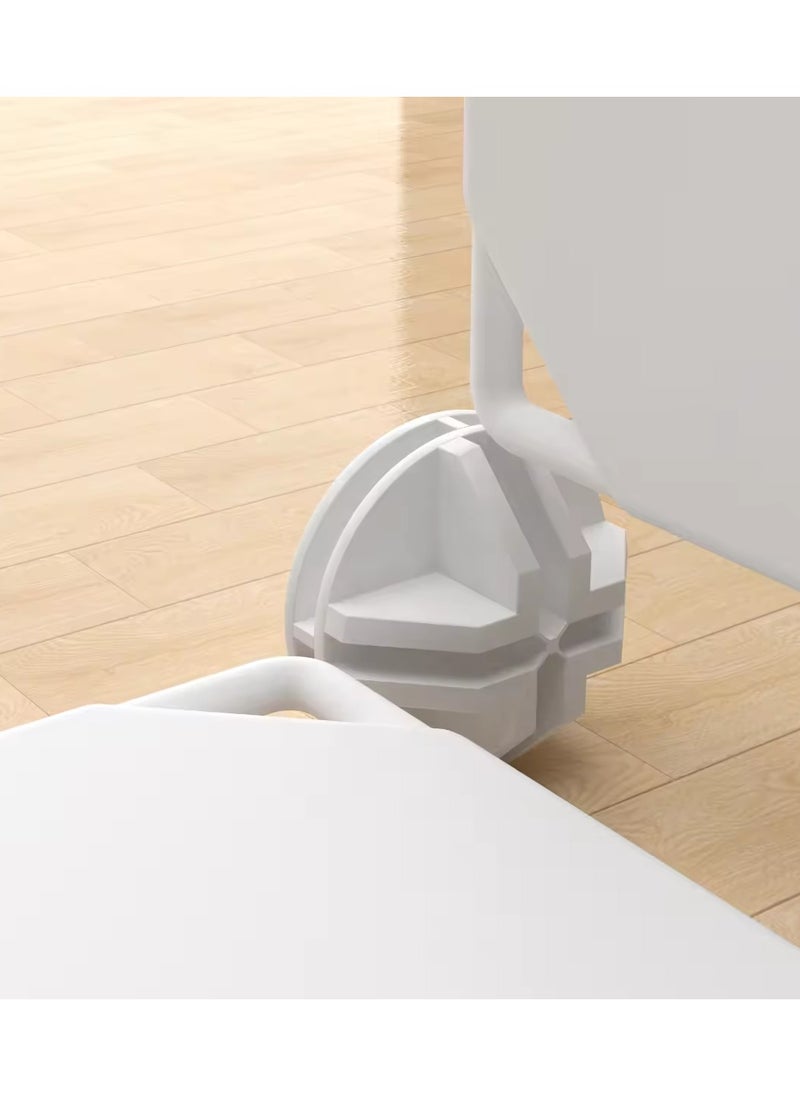 4 Door Durable Storage Rack White Stable Structure Plastic Storage Cabinet