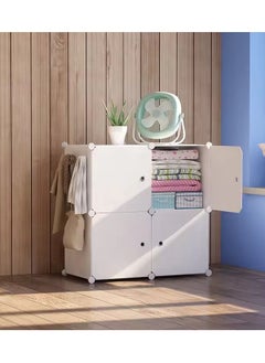 Generic 4 Door Durable Storage Rack White Stable Structure Plastic Storage Cabinet  - Image 5
