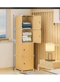 Generic 4 Door Durable Storage Rack White Stable Structure Plastic Storage Cabinet  - Image 1