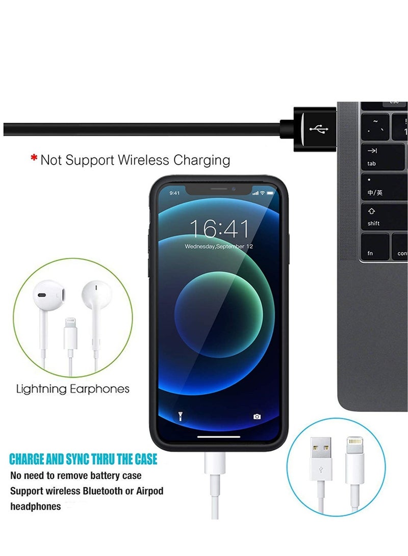 ELTRAZONE Battery Case for iPhone 14 Pro Max, 4500mAh Rechargeable Portable Charging Case for iPhone 14 Pro Max (6.7 inch) Extended Battery Pack Protective Charger Case (Black) - Image 3