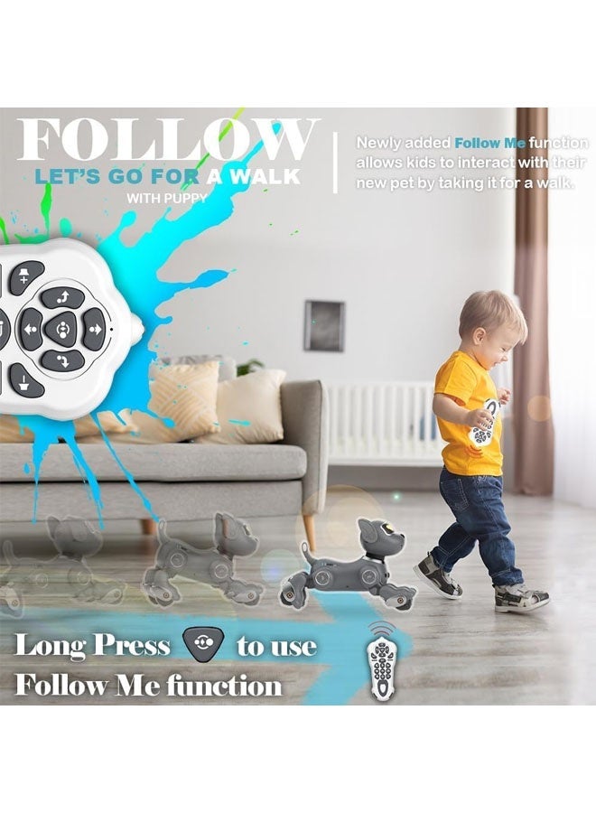 L&E Robot Dog Toy for Kids, Voice & 2.4GHz Remote Control Robot Pet with Interactive Touch Sensors, Over 20+ Responses, Program Mode, Robotic Puppy Toy for Kids Boys & Girls - Image 5