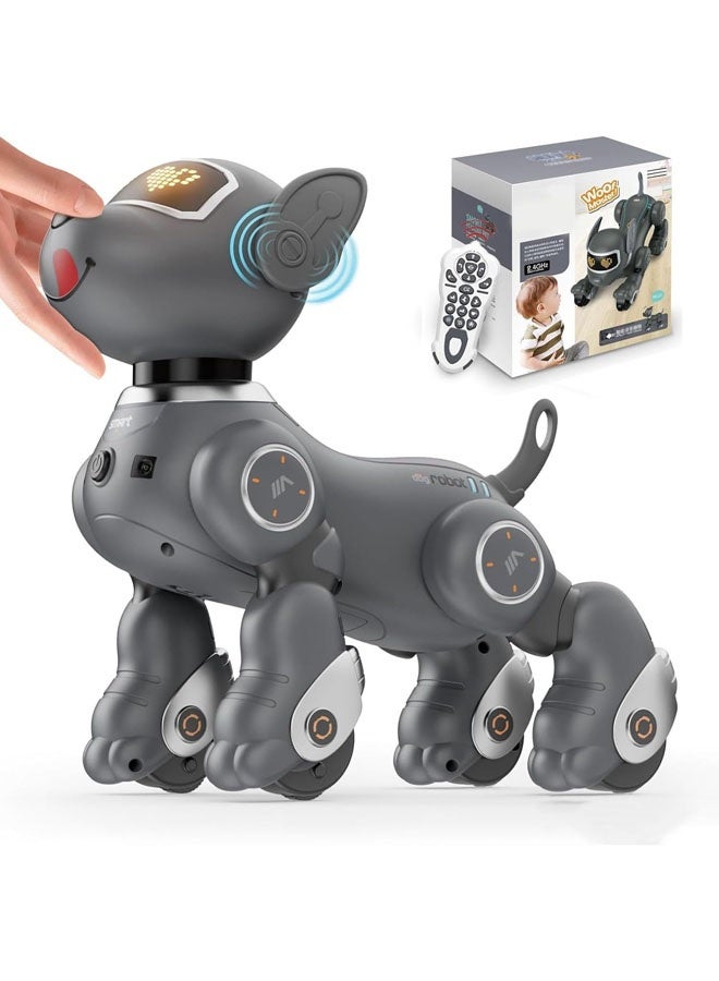 L&E Robot Dog Toy for Kids, Voice & 2.4GHz Remote Control Robot Pet with Interactive Touch Sensors, Over 20+ Responses, Program Mode, Robotic Puppy Toy for Kids Boys & Girls - Image 1