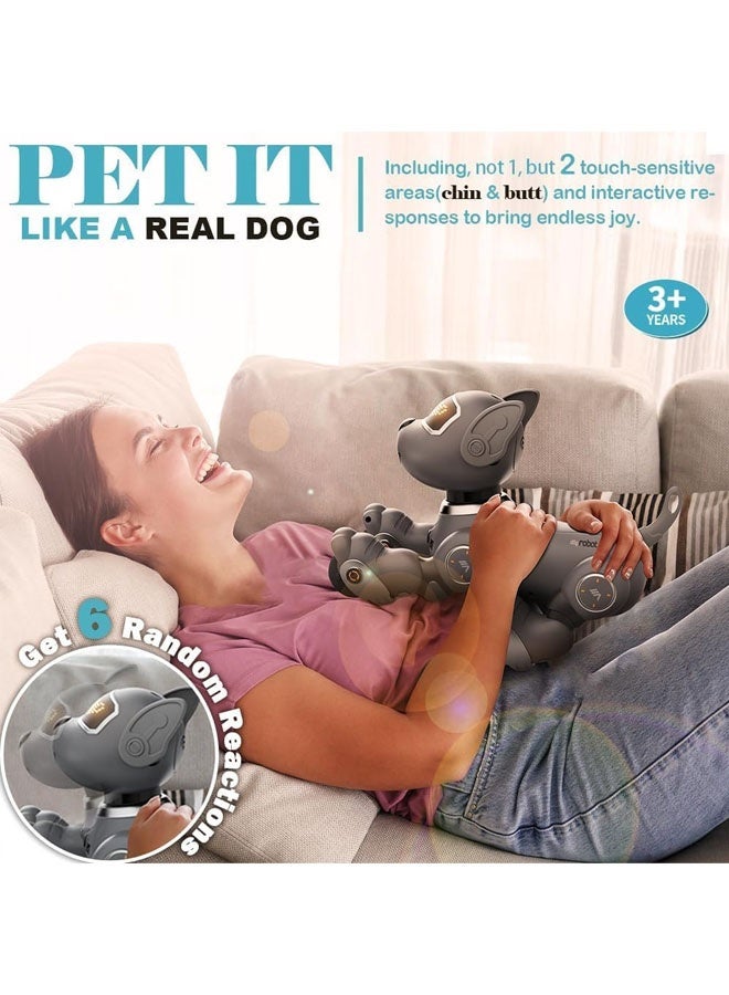 L&E Robot Dog Toy for Kids, Voice & 2.4GHz Remote Control Robot Pet with Interactive Touch Sensors, Over 20+ Responses, Program Mode, Robotic Puppy Toy for Kids Boys & Girls - Image 2