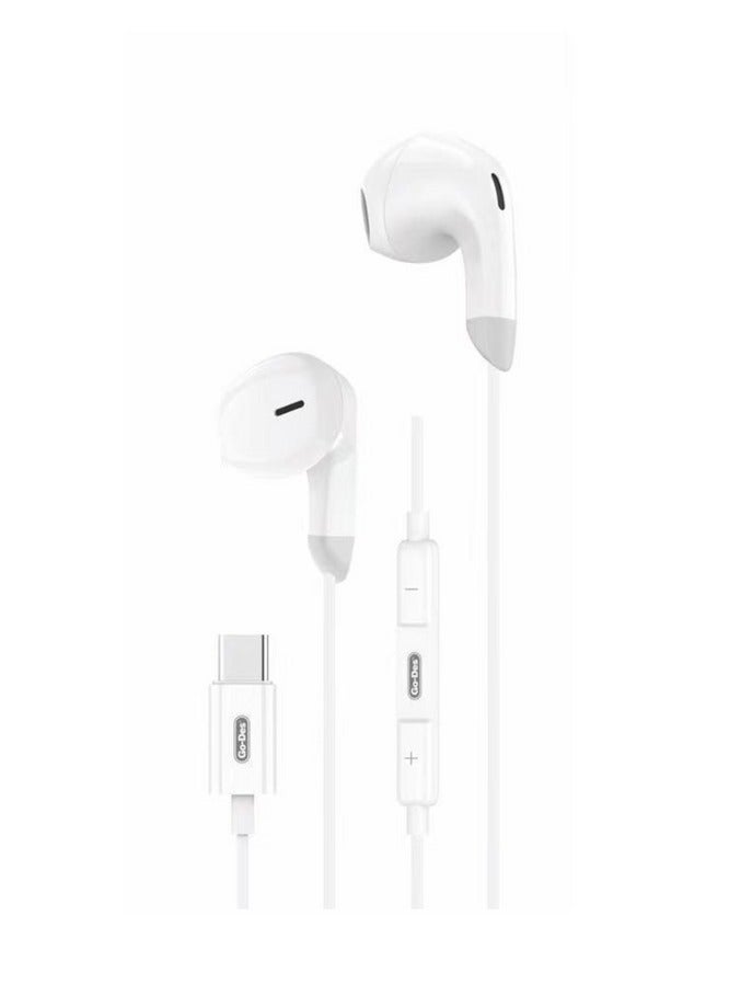 ELTRAZONE USB-C Earphones – Premium Sound, Ergonomic Design, Noise-Isolating, White - Image 1