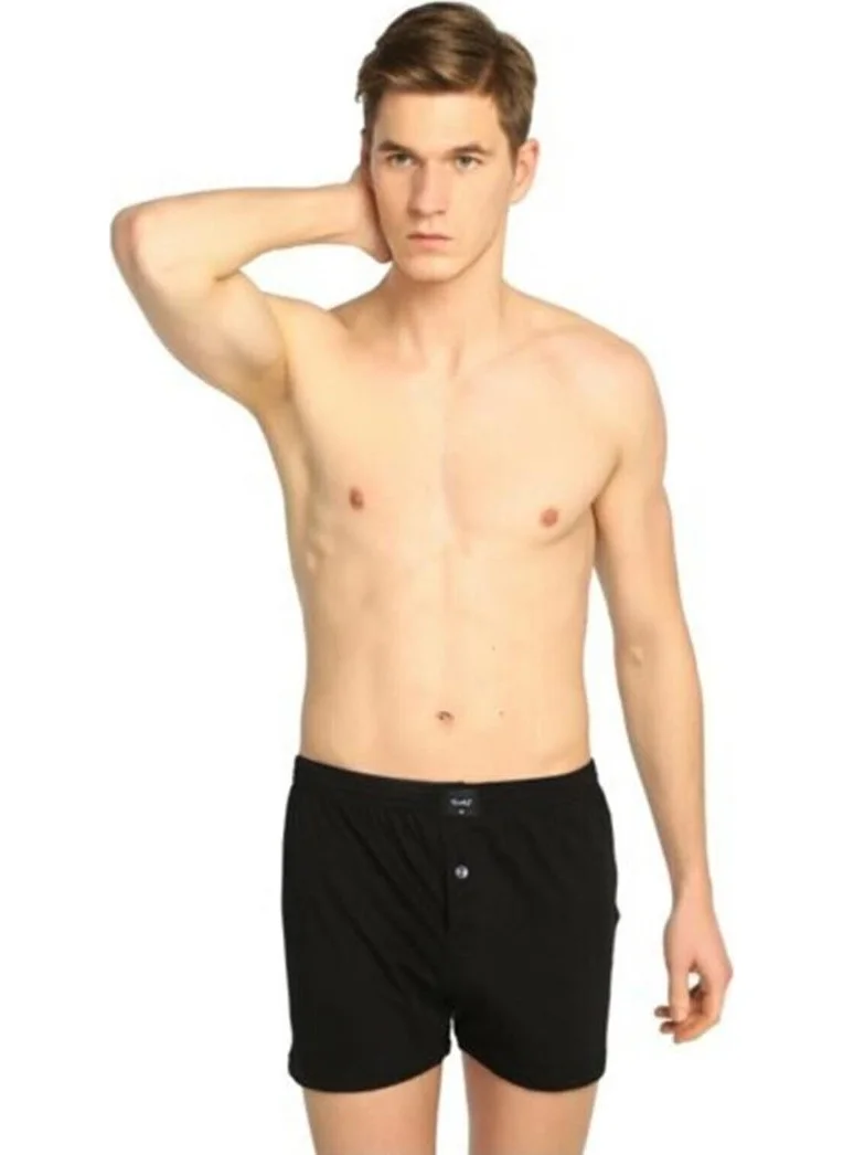 Tutku 117 Men's Combed Cotton Plain Boxers (Piece of 6)