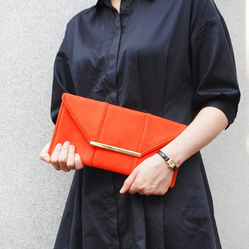 JNB Faux Microsuede Envelope Clutch - Image 5