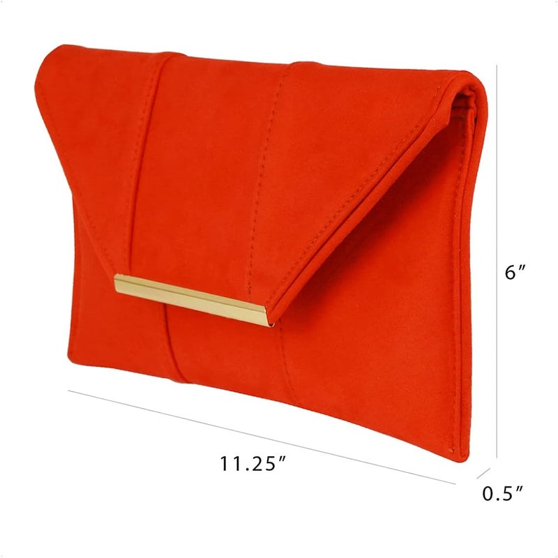 JNB Faux Microsuede Envelope Clutch - Image 3