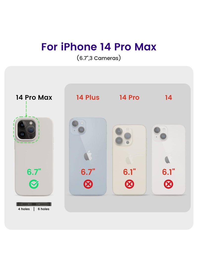 Raxoom ELTERAZONE Designed for iPhone 14 Pro Max Case, Silicone Shockproof Slim Thin Phone Case for iPhone 14 Pro Max 6.7 inch (Stone) - Image 5