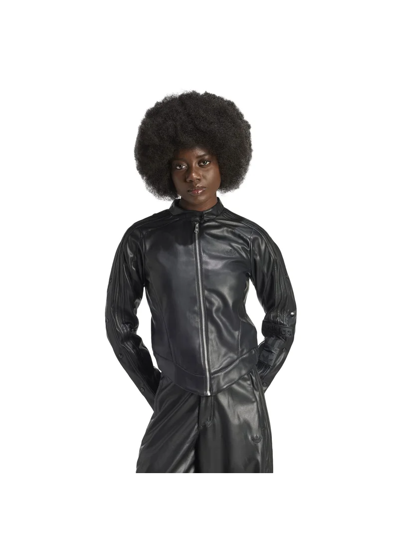 اديداس adidas PLEATHER JACKET Black Originals Women JACKETS