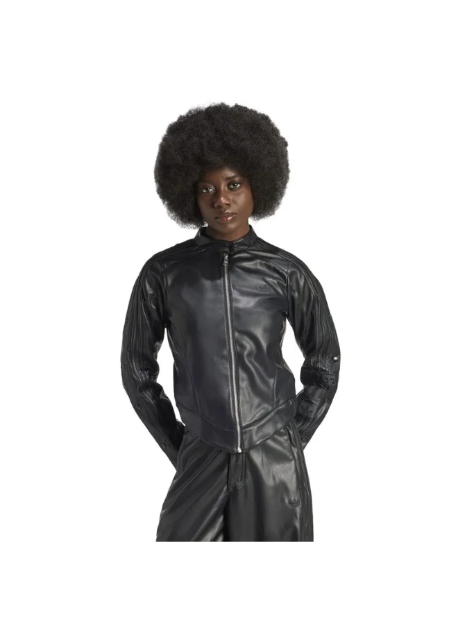 Adidas PLEATHER JACKET Black Originals Women JACKETS