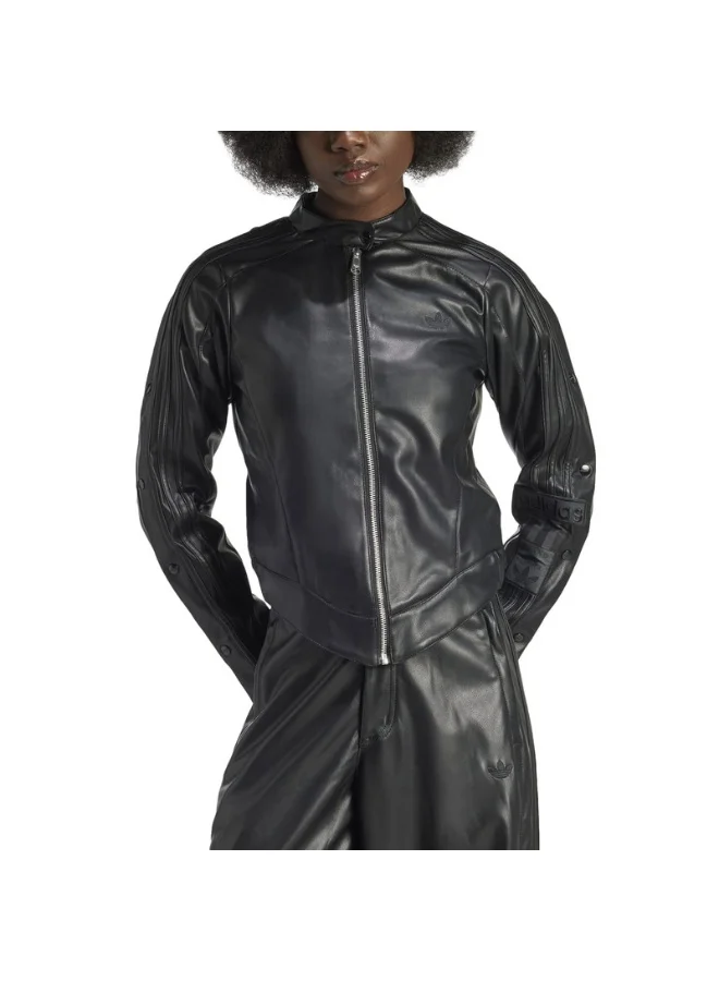 Adidas PLEATHER JACKET Black Originals Women JACKETS