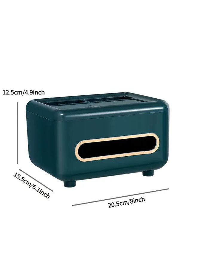Minimalist Light Green Tissue Box Organizer With Remote Storage Open Top Design For Living Room Bathroom Office - Image 4