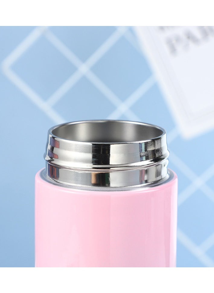 Manvik Gradient Smart flask Bottle | Coffee Thermos | Tea Infuser Coffee Bottle 17oz/500ml LED Display Double Walled Stainless Steel Vacuum Insulated Sports Travel Mug (Light Blue on Top & Pink on Bottom)  - Image 5