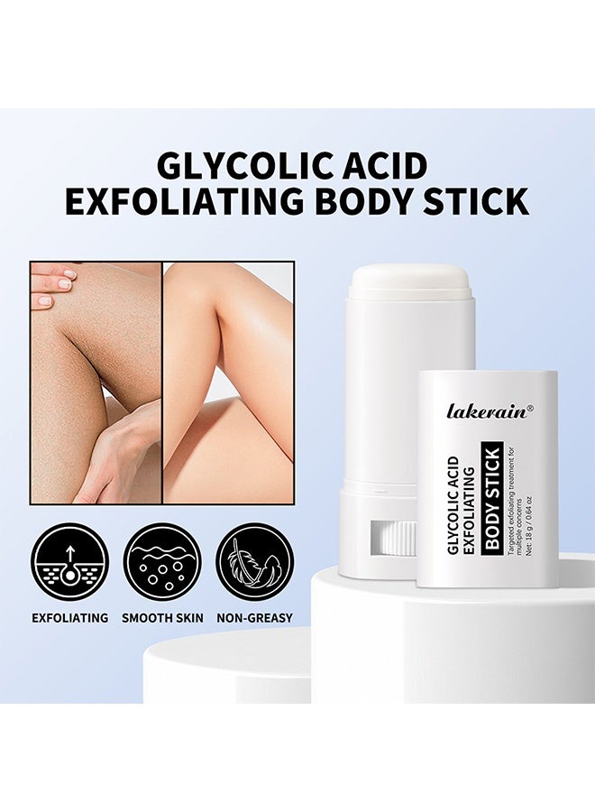 lakerain Glycolic Acid Exfoliating Body Stick, Multiple Concerns, One Targeted Solution, Delivers Deep, Effective Exfoliation, Fragrance Free, Suitable For All Skin Types 18g - Image 2