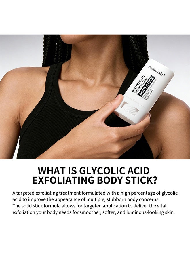 lakerain Glycolic Acid Exfoliating Body Stick, Multiple Concerns, One Targeted Solution, Delivers Deep, Effective Exfoliation, Fragrance Free, Suitable For All Skin Types 18g - Image 4