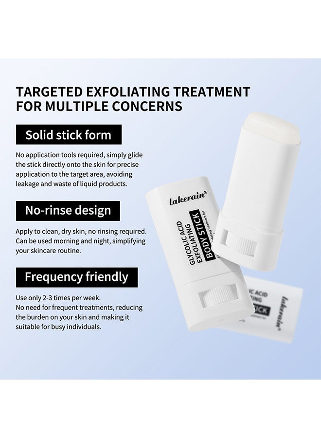 lakerain Glycolic Acid Exfoliating Body Stick, Multiple Concerns, One Targeted Solution, Delivers Deep, Effective Exfoliation, Fragrance Free, Suitable For All Skin Types 18g - Image 5