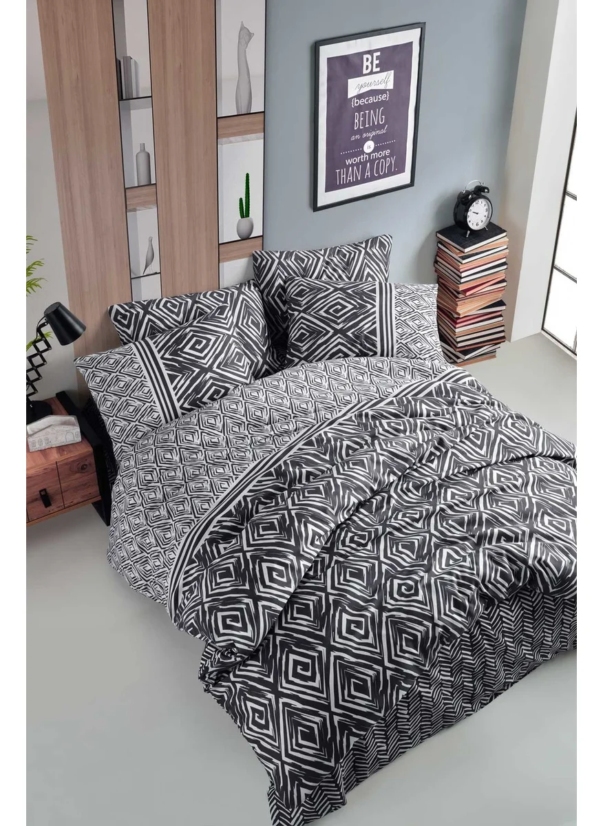 Cotton Life Fancy Single Duvet Cover Set - Motto Fume