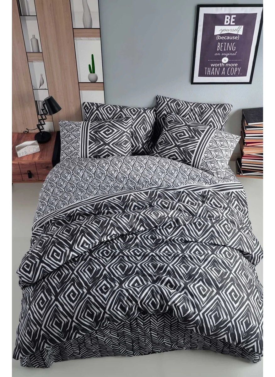 Cotton Life Fancy Single Duvet Cover Set - Motto Fume