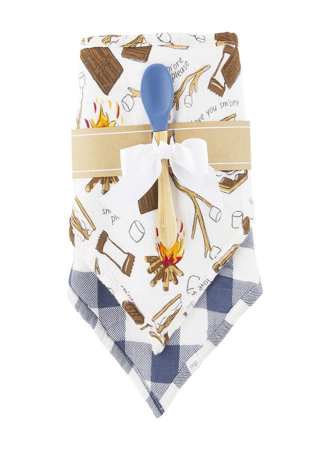 Mud Pie Bib and Silicone Spoon Set, S'mores - Image 1