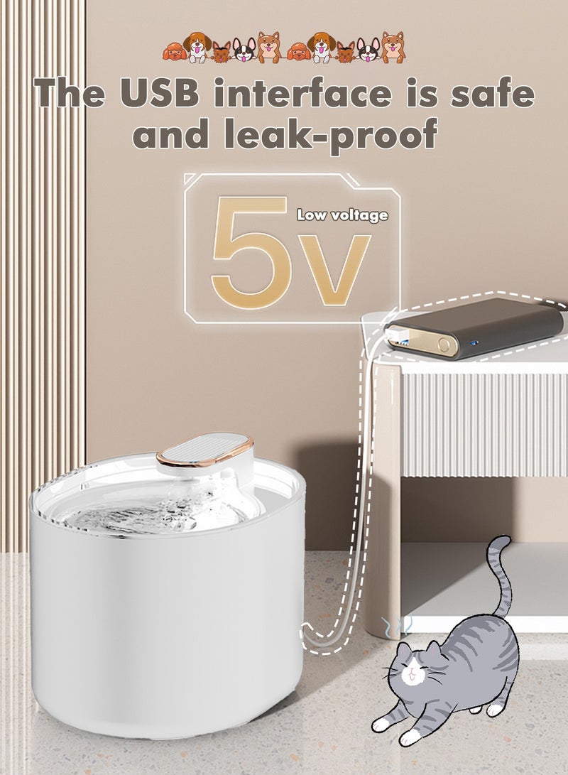 Kidle 3L Large Capacity Cat Water Fountain Pet Intelligent Water Dispenser Water Tank Silent Automatic Circulation for Cats and Dogs - Image 3