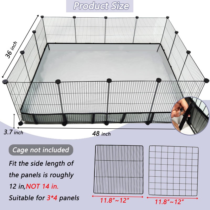 DZWLKJ Guinea Pig Cage Liner Tarp Bottom Waterproof and Washable Base Also for Rabbits, Bunny, Chinchesillas, Hedgehog, Ferrets and Other Small Animals(36x48 inches) - Image 2