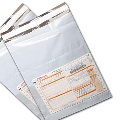 PackingSupply S R Packing Supply 12x16 Inch Plain Temper Proof Courier Bag Pod 60 Micron With Document Pouch (Pack of 200) - Image 3