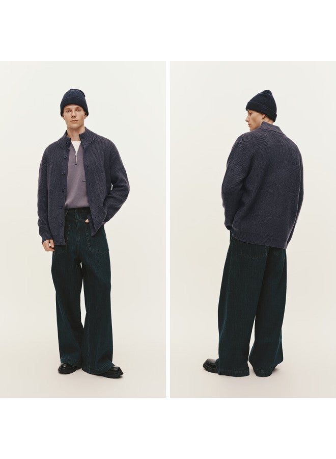 Semir Men's Winter Turtleneck Cardigan Loose Solid Color Casual Knit Sweater 109725106101 - Image 2