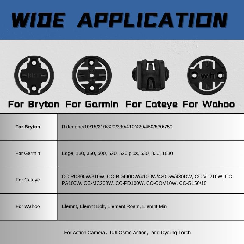 corki Cycles Adjustable Angle Out Front Stem Mounted Cycle Computer Bike Mount Compatible with Garmin Wahoo Bryton Cateye - Image 3