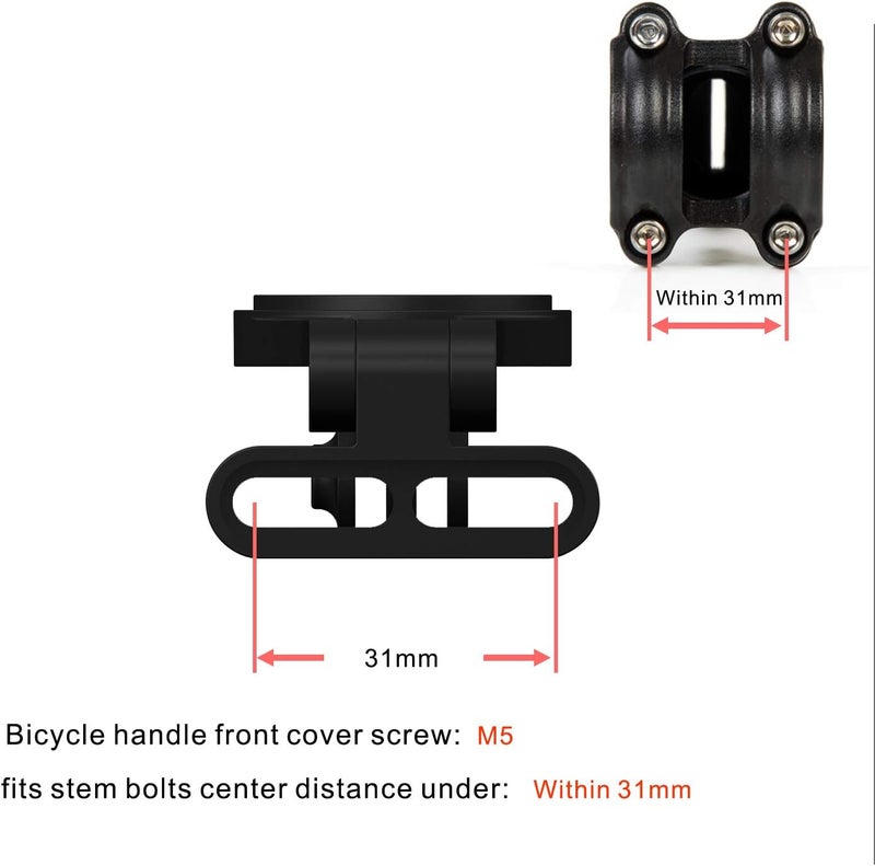 corki Cycles Adjustable Angle Out Front Stem Mounted Cycle Computer Bike Mount Compatible with Garmin Wahoo Bryton Cateye - Image 5