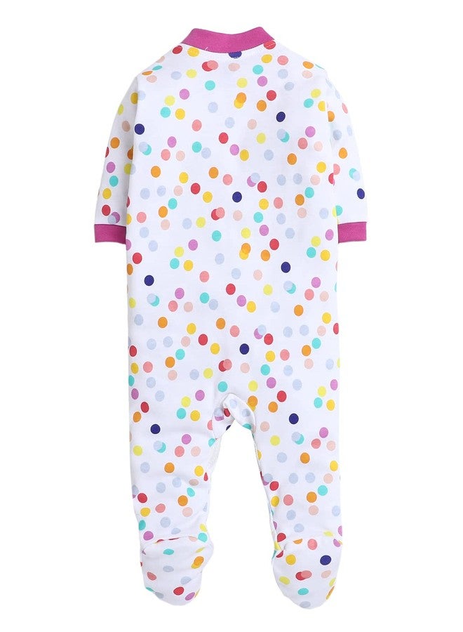 EIO� 100% Cotton Rompers/Sleepsuit for Newborn Baby Boys & Girls Pack of 3 Purple - Image 3