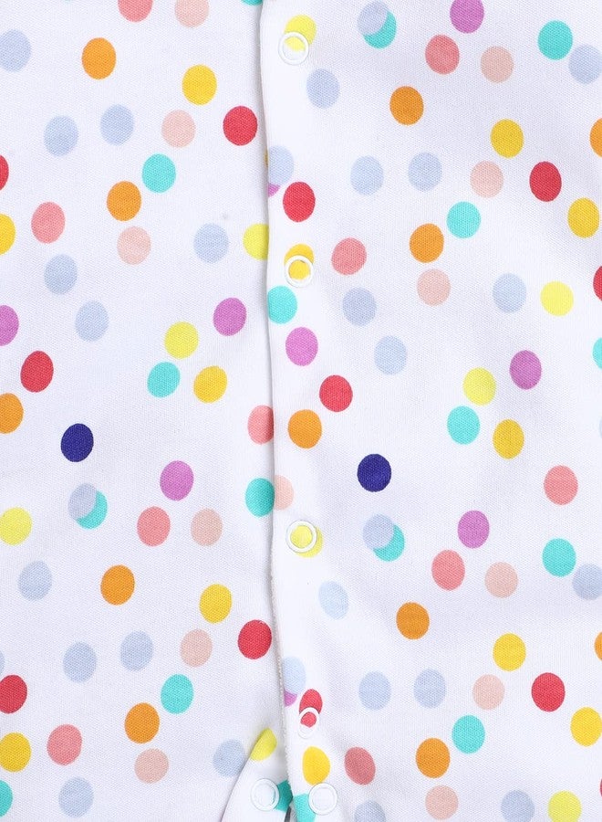 EIO� 100% Cotton Rompers/Sleepsuit for Newborn Baby Boys & Girls Pack of 3 Purple - Image 4