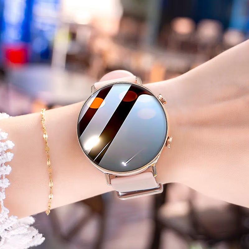 2024 new smart watch ladies bluetooth phone multi-function sports watch ring valentines day gift for goddess Noble powder elegant temperament HD call payment