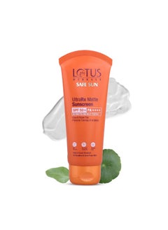 Lotus Herbals Safesun UltraRx Matte Sunscreen SPF 50 PA++++ | Cica & Green Tea | Water & Sweat Resistant | No White Cast | Dermatologically Tested | 50gm  - Image 1