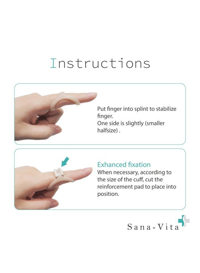 Sana-Vita 3-Point Finger Splint Support and Protection for Arthritis, Trigger Finger or Thumb, and Other Finger Conditions 3 Pack,Size 12,13,14 - Image 4