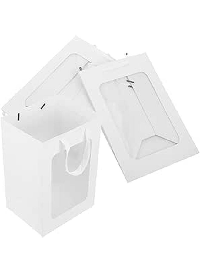 10Pcs White Window Bags 20x16x30cm Medium Gift Wrapping For Wedding Party Favors - Image 1