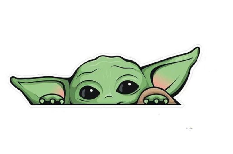 HST 2 Pack - Peeking Baby Yoda Vinyl Decal Sticker for Cars | Trucks | Vans | SUVs | Walls | Windows | Laptops | Notebooks | Cups | Bottles | Size: 5" x 2.5" | HS - Image 3