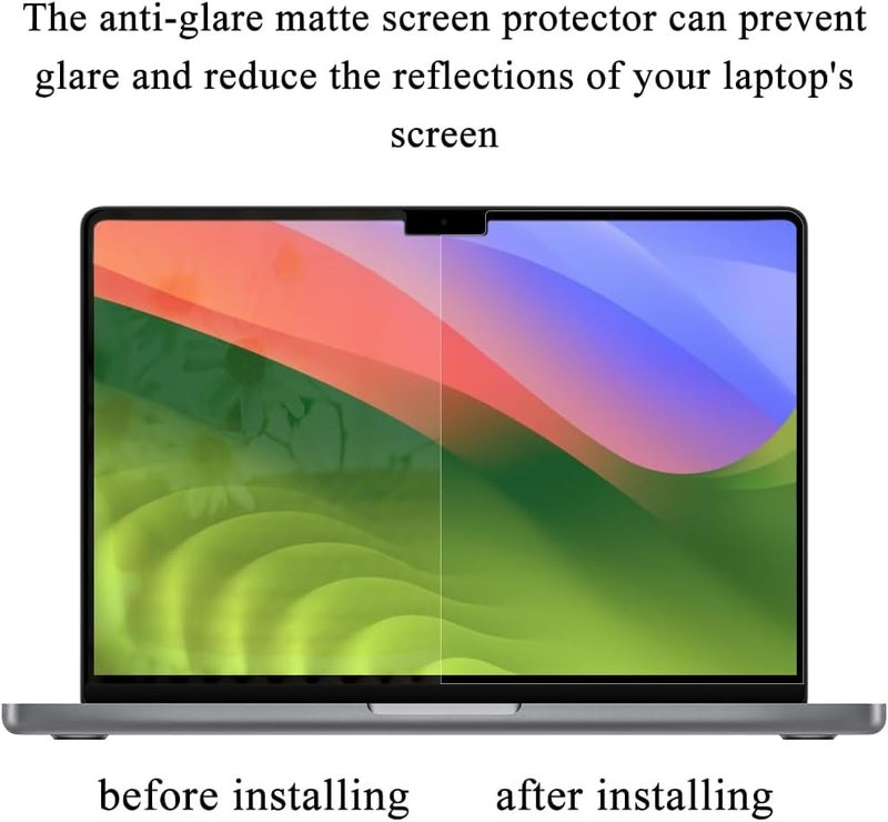 OJOS Anti Glare Screen Protector for MacBook Air 13.6" with M4/M3 Chip (Models A3240, A3113), Anti-Reflection Guard for MacBook Air 13.6 Inch (Matte) - Image 4