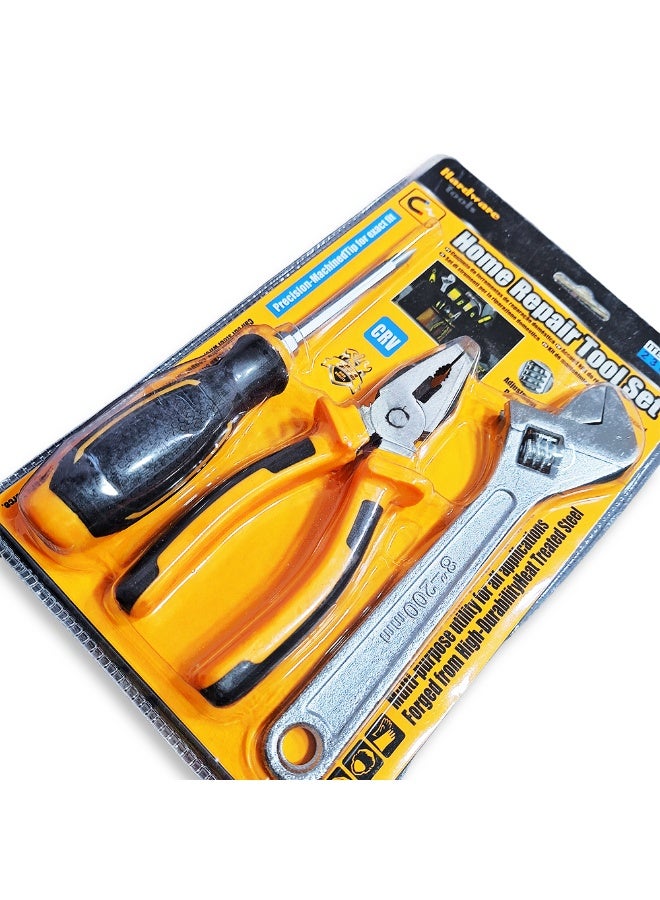 3 in 1 Professional Home Repair Tool Set, High Quality Adjustable Wrench, Precision Screwdriver, and Pliers, Ideal for Plumbing, Mechanical Work, and DIY Home Maintenance - Image 2