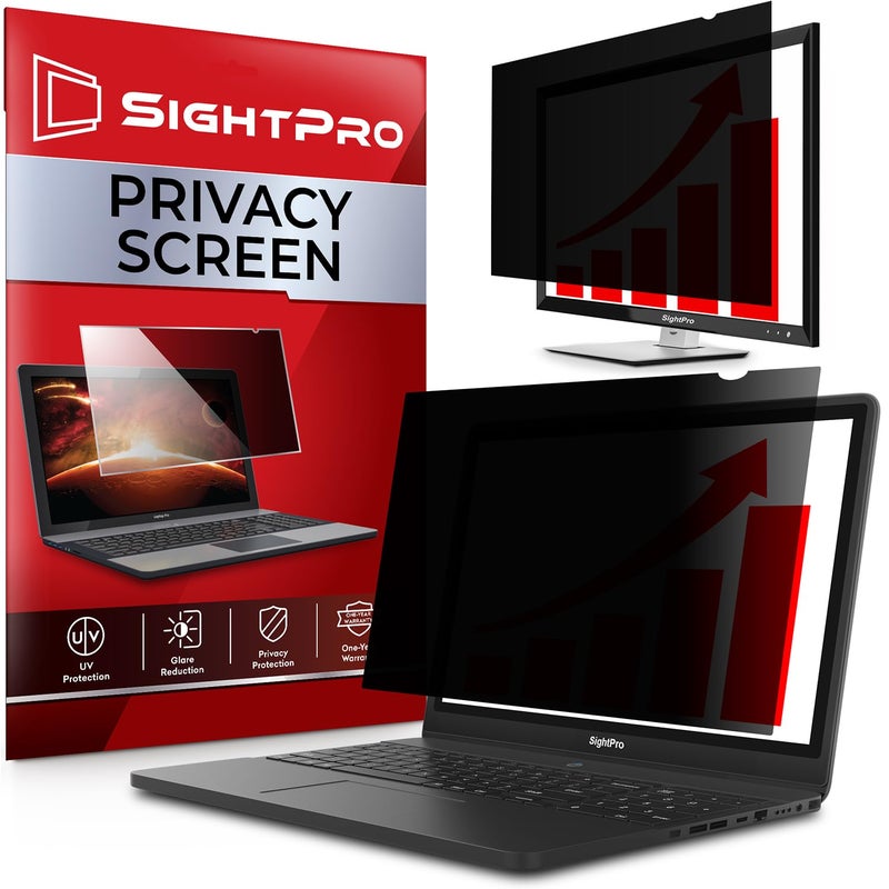 SightPro 14 Inch 16:9 Laptop Privacy Screen Filter - Computer Monitor Privacy Shield and Anti-Glare Protector - Image 1