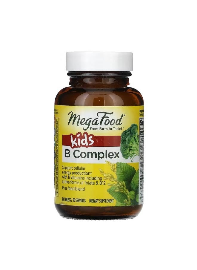 MegaFood Kids B Complex 30 Tablets  - Image 1