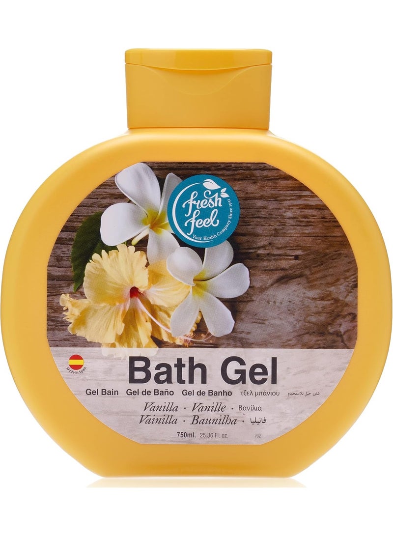 FRESH FEEL Vanilla Bath Gel 750 ML - Image 1