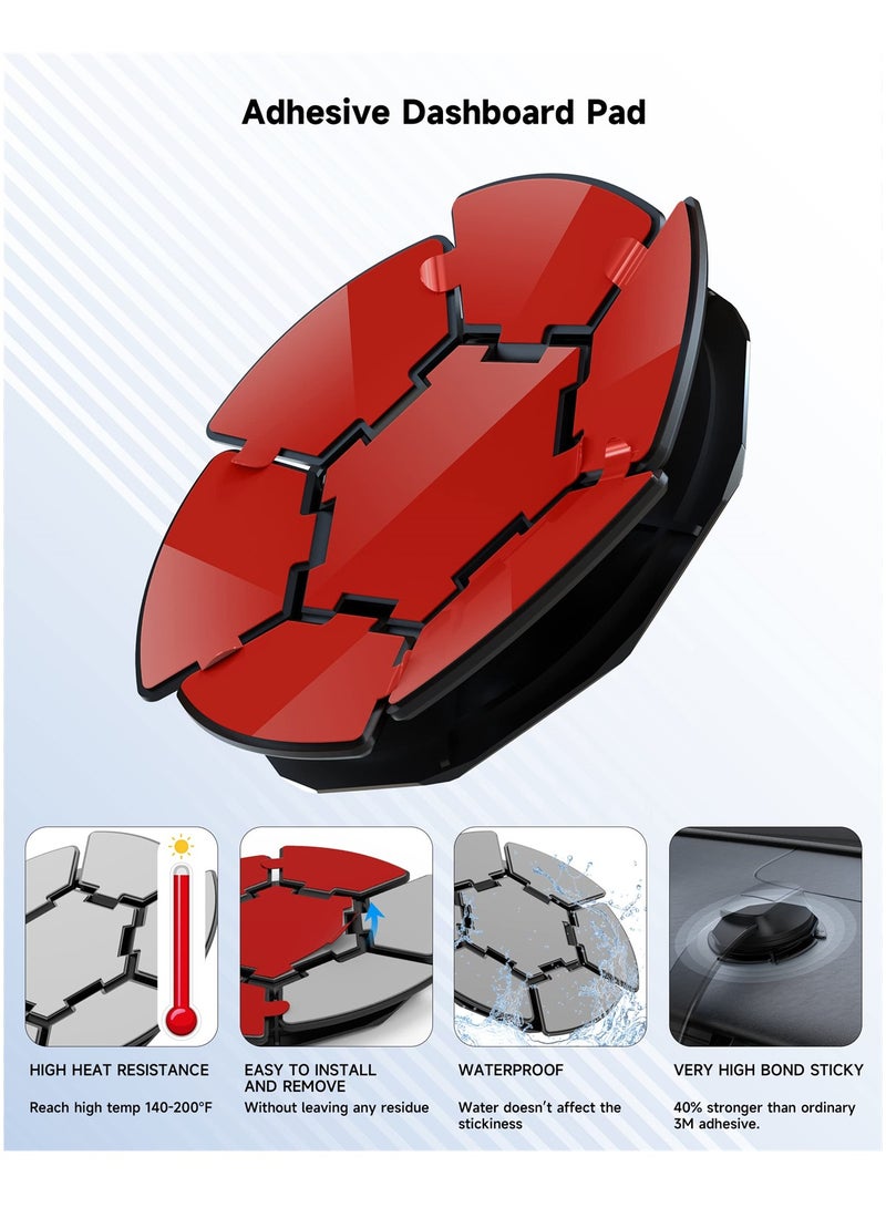 SYOSI Dashboard Pad Mounting Disk, 80mm Adhesive Suction Disc for Car Phone Mount Holder, Wireless Car Charger, GPS, Dash Cam - Image 5