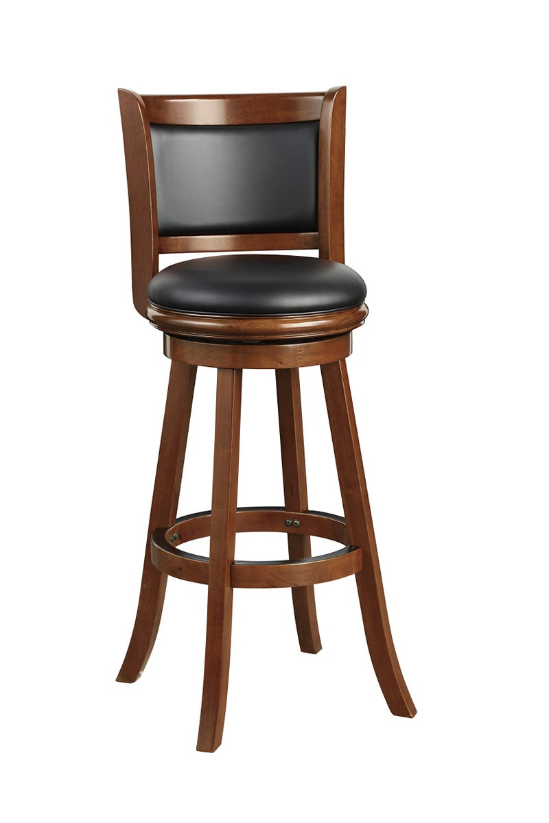 Boraam Augusta Extra Tall Swivel Bar Stool 34Inch 1Pack Cherry