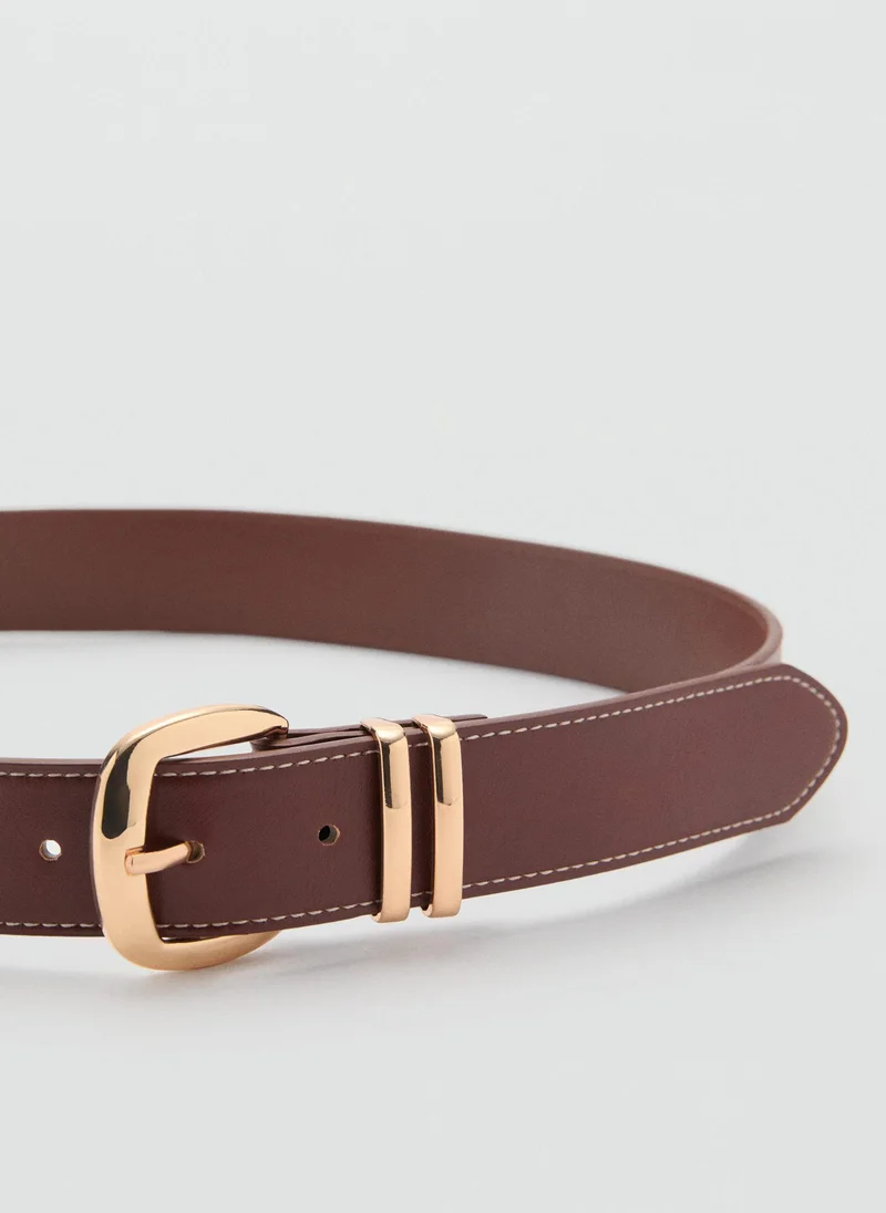 MANGO Metal Buckle Allocated Hole Belt