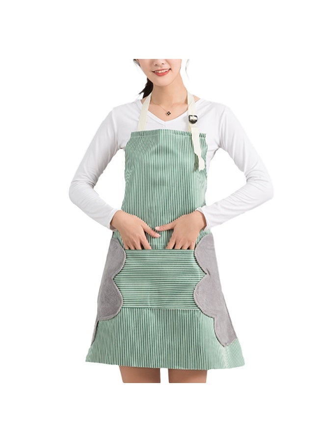 مريلة مقاومة للماء قابلة للتعديل مع جيوب لغسل الأطباق والطبخ واستخدام المطبخ. مرفق بمنشفة لمسح اليدين - Image 1